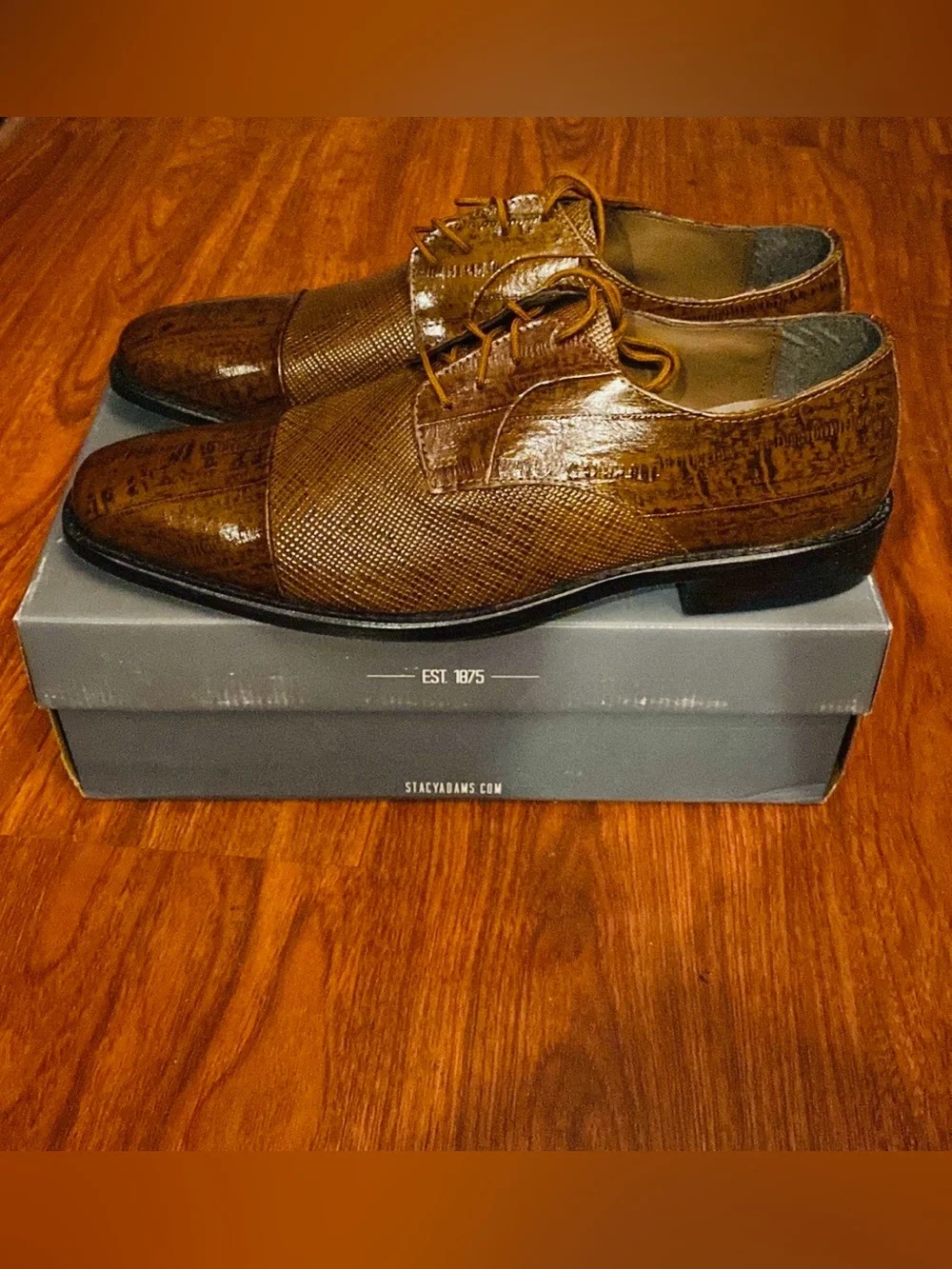 Stacy Adams Men’s Dress Shoe Oxford Light Tan Brown Size 10M